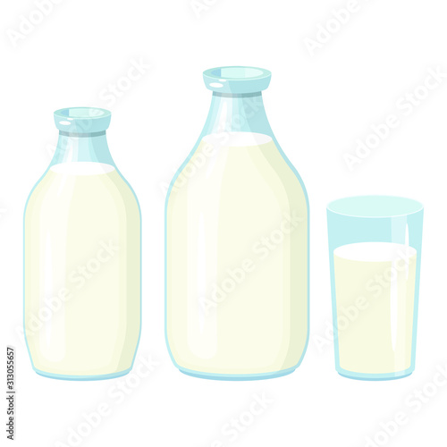 Milk bottle vector design illustration isolated on white background