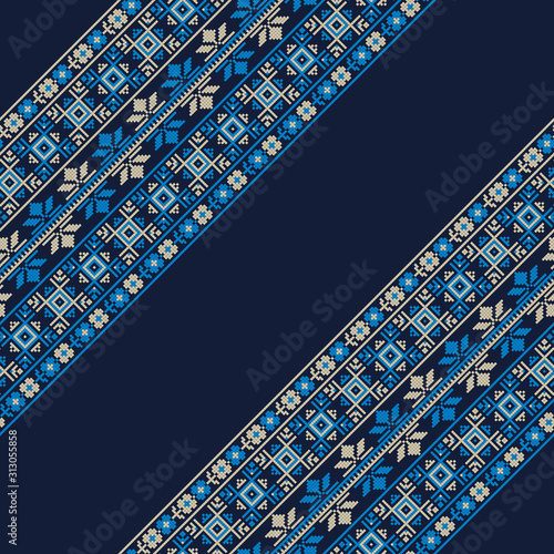 Palestinian embroidery pattern 255