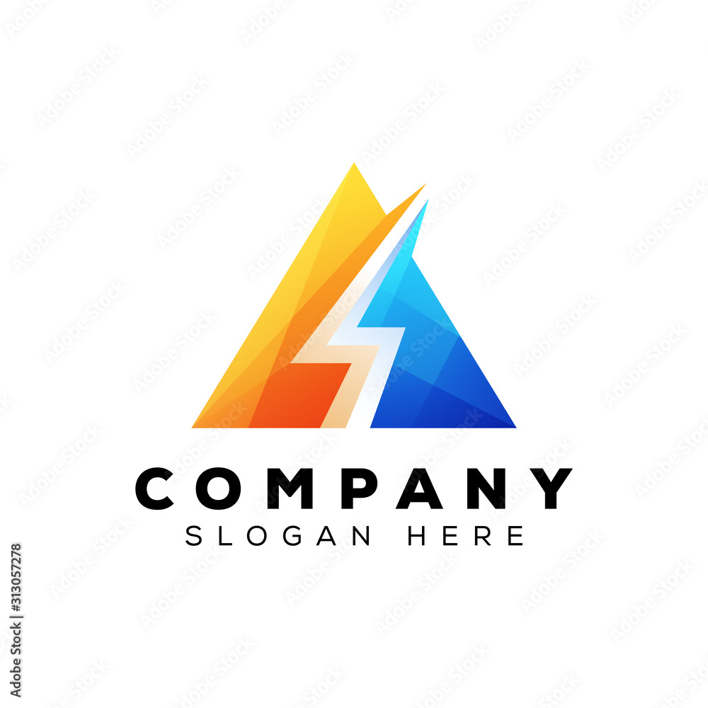 triangle bolt logo, letter a energy logo, thunder bolt logo design triangle bolt logo, letter a energy logo, thunder bolt logo design