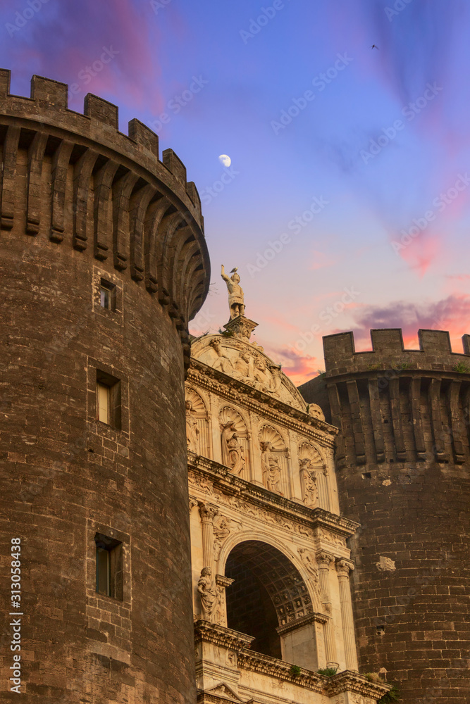 Castel Nuovo, better known by the name of Maschio Angioino, is a medieval and renaissance castle: it represents one of the symbols of the city of Naples in Campania, Italy. 