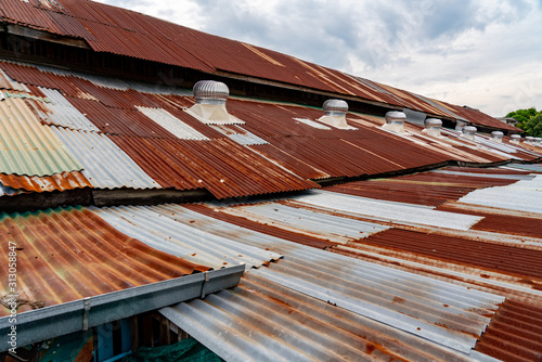 Rusty Corrugated Sheeted Roof 
