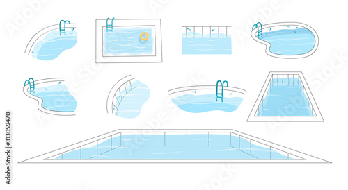 Vector swimming pool 