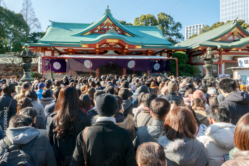 日枝神社の初詣 Stock Photo | Adobe Stock