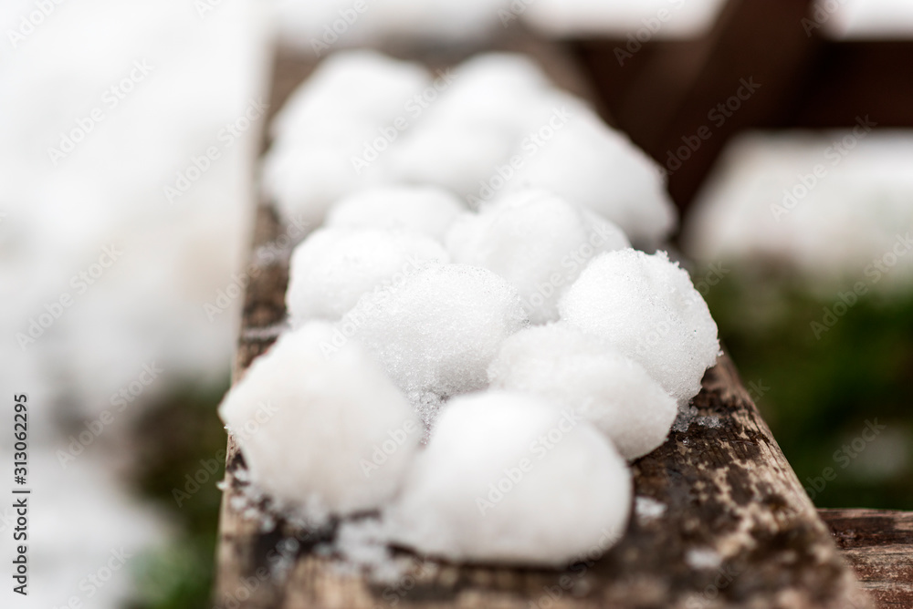 snow balls ready for snowball fight snow balls ready for snowball fight