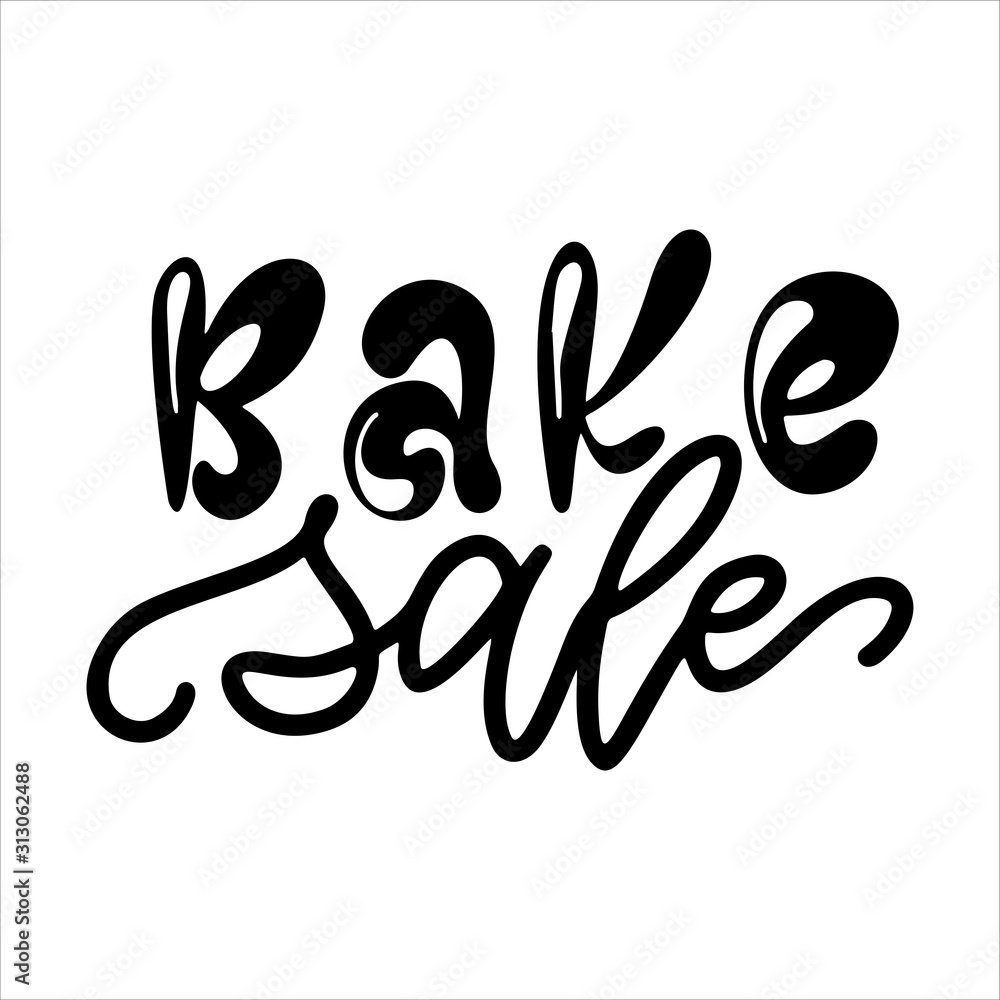Lettering for cookie sale. Typography poster for your cafe. Hand drawn quote with brush calligraphy. Vector illustration Lettering for cookie sale. Typography poster for your cafe. Hand drawn quote with brush calligraphy. Vector illustration