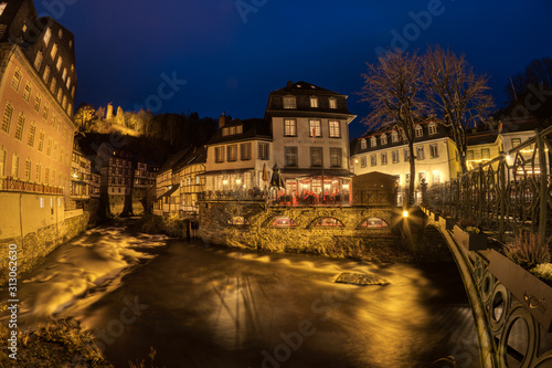 City centre of the historic half-timbered town of Monschau