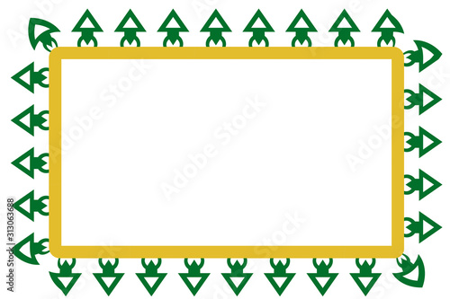 Vector Rounded Corner Rectangle Decoration Traditional House of Old Jakarta