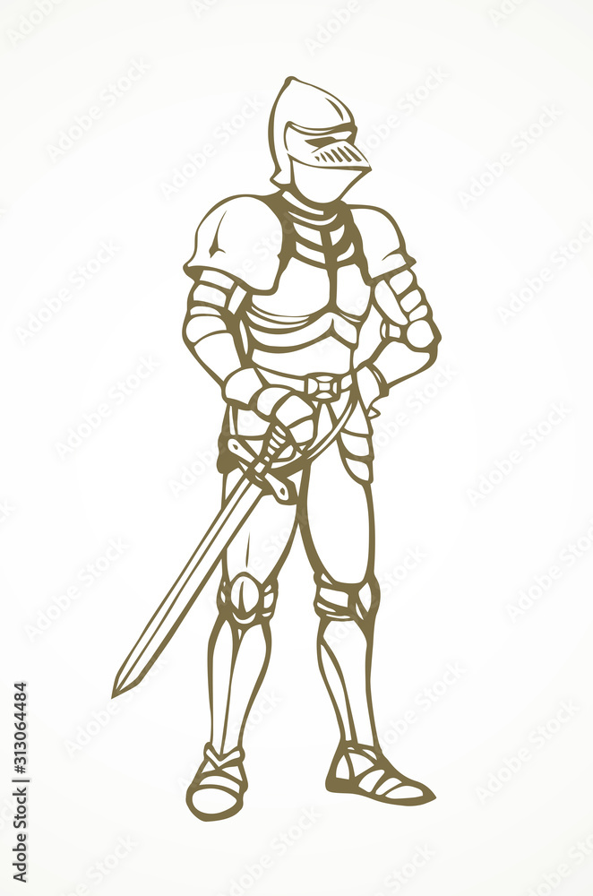 Knight. Vector drawing Knight. Vector drawing