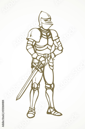 Knight. Vector drawing