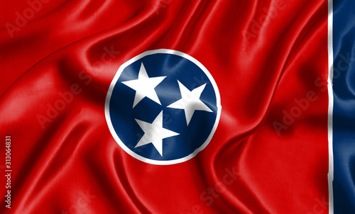 Fotografie Flag of Tennessee silk