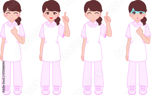 女性看護師のイラスト