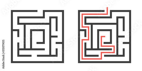 Mazes, task and solution