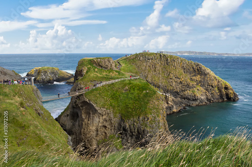 Carrick-a-Rede Rope Bridge near Ballintoy in County Antrim, Northern Ireland