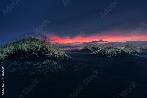 Puesta de sol en Stokksnes