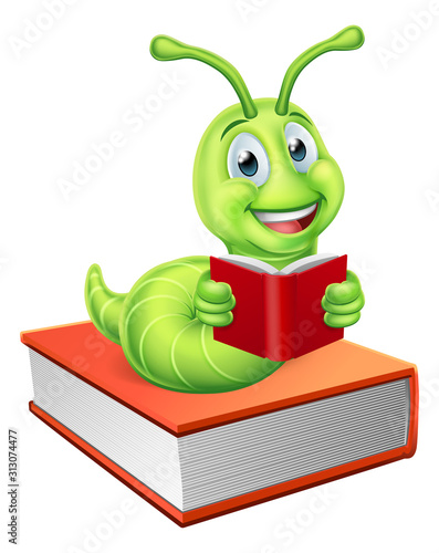 A cute caterpillar bookworm...