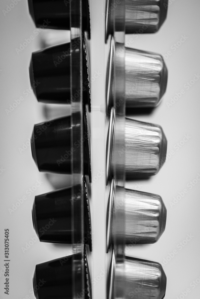 view of some aromatic, tasty espresso coffee capsules view of some aromatic, tasty espresso coffee capsules