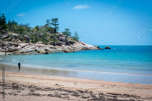 tropical beach with turquoise water