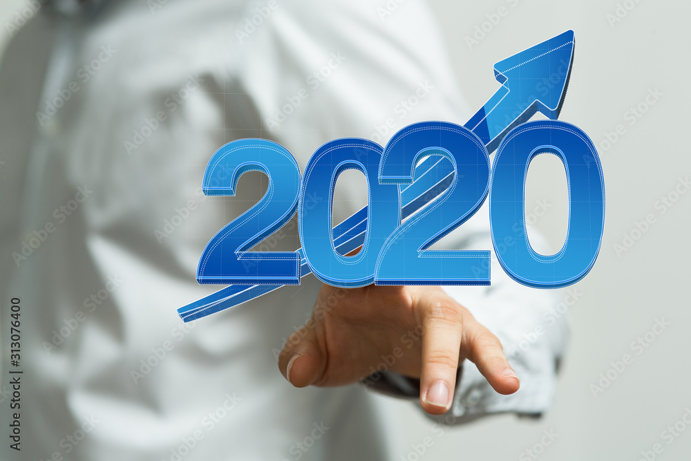 year 2020 business solution concept year 2020 business solution concept
