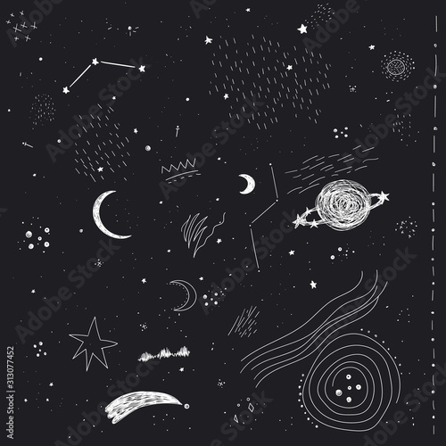 imagine space doodles of the our universe