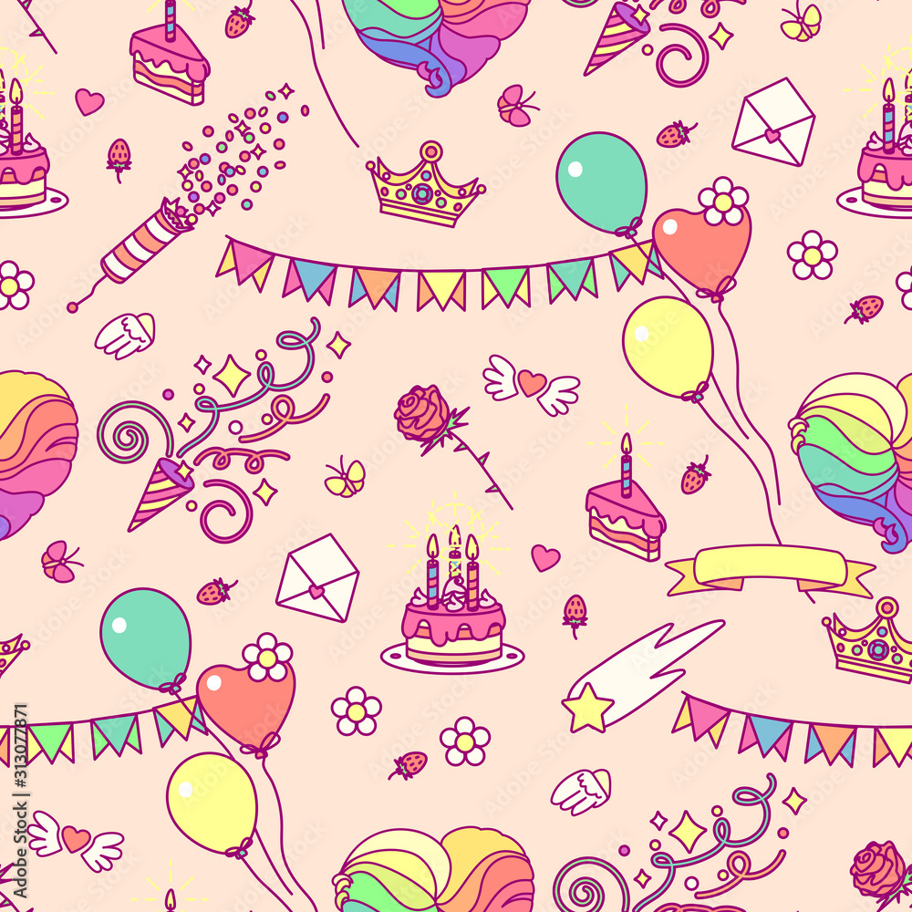 vector Cute simple seamless pattern vector Cute simple seamless pattern