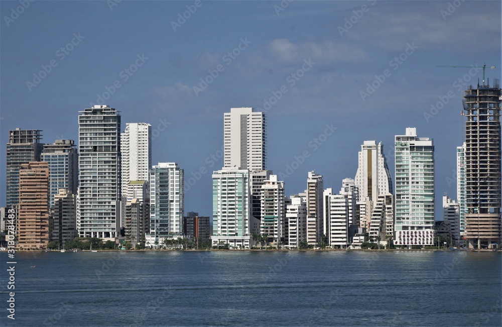 Obraz premium Panoramę Cartagena de Indias