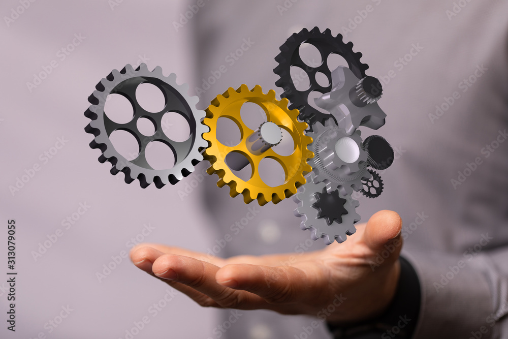Gear With Success Concept digital. Gear With Success Concept digital.