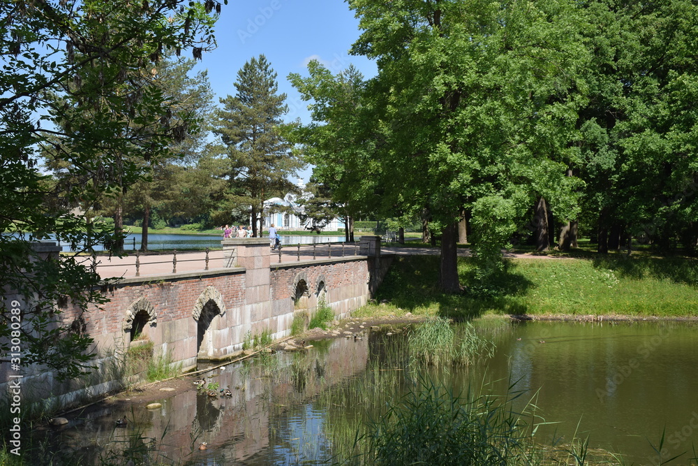 Fototapeta premium The Palace and Garden of Tsaritsyno in Moscow: the Empress’s Caprice , old historical heritage landmark of Russia 