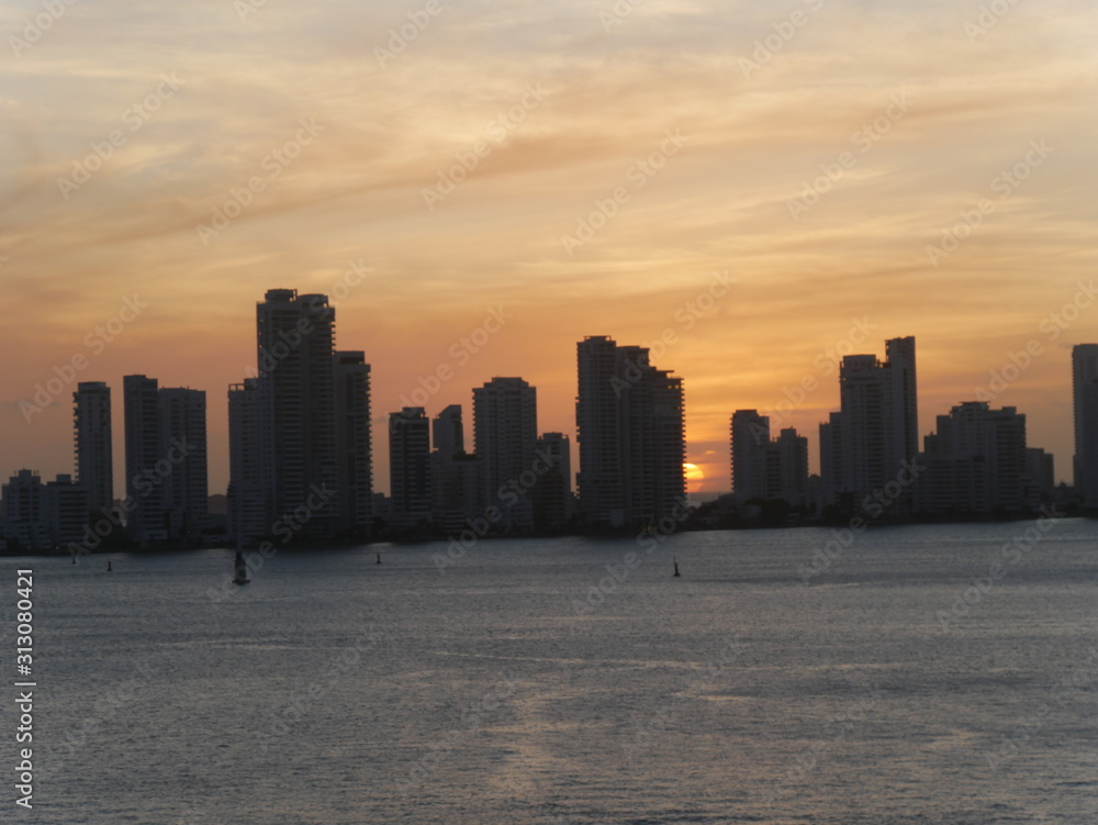 Sonnenuntergang in Cartagena de Indias