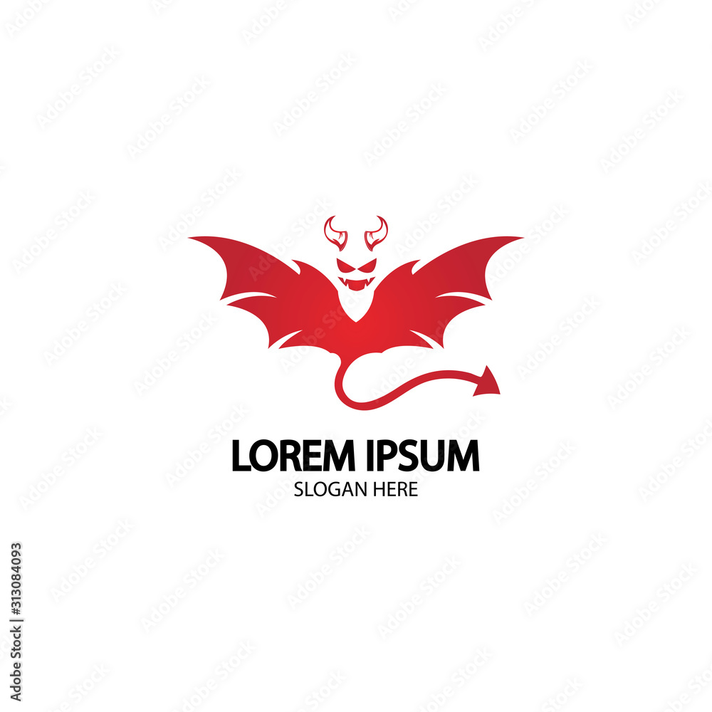Devil logo vector icon template Devil logo vector icon template