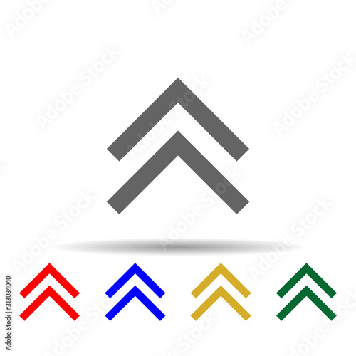 Arrow, up multi color style icon. Simple glyph, flat vector of arrows icons for ui and ux, website or mobile application