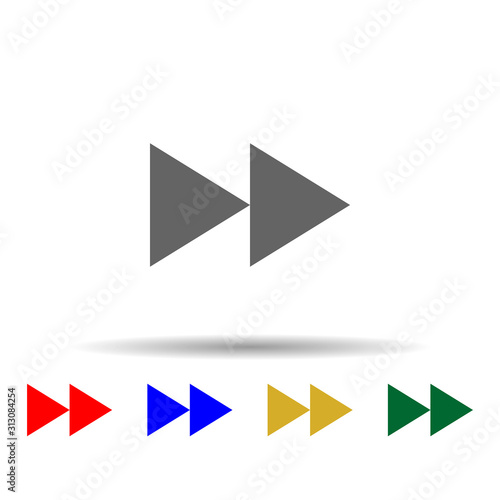 Arrow, forward multi color style icon. Simple glyph, flat vector of arrows icons for ui and ux, website or mobile application