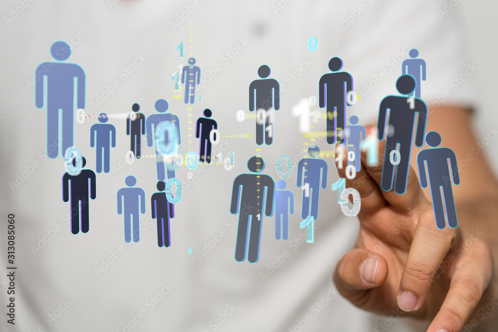 Network team. Social network. 3d illustration Network team. Social network. 3d illustration