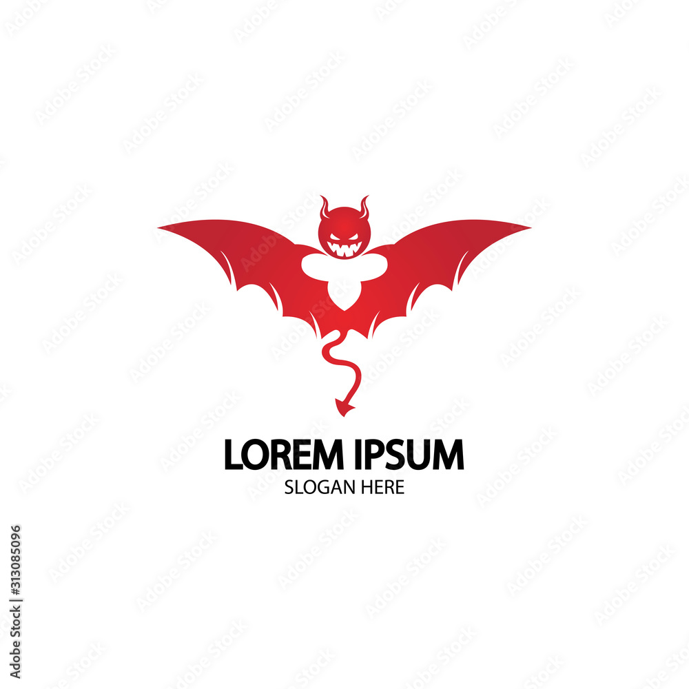 Devil logo vector icon template Devil logo vector icon template