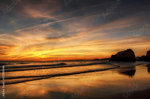 sunset on beach