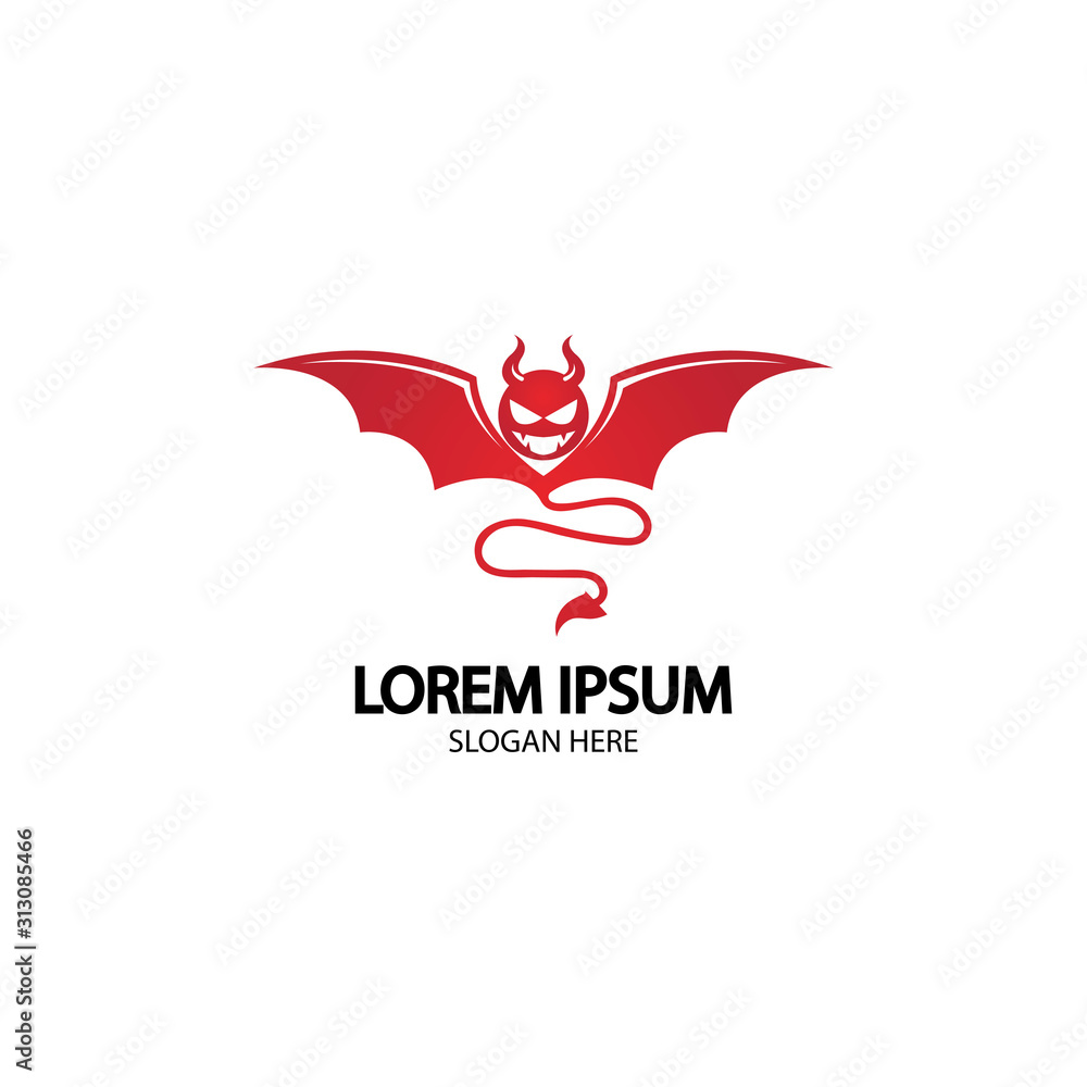 Devil logo vector icon template Devil logo vector icon template