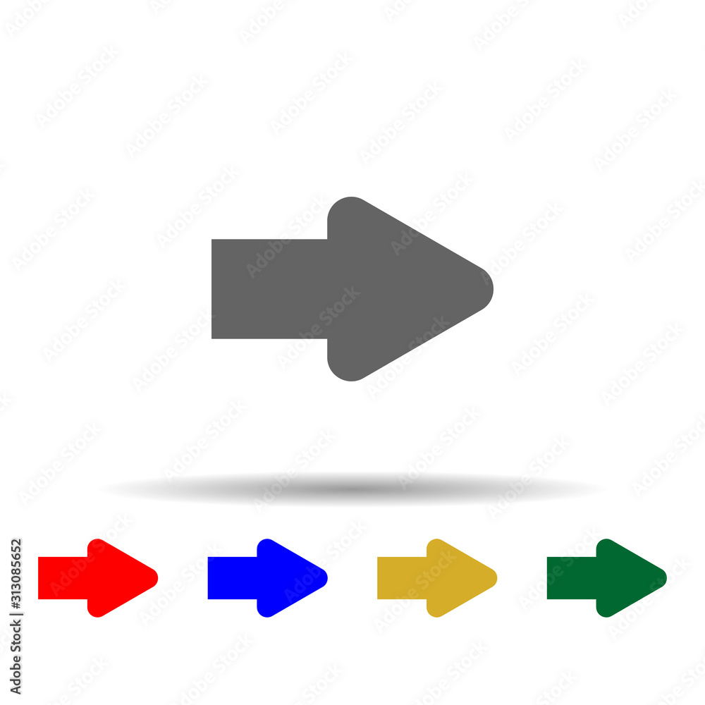 Arrow multi color style icon. Simple glyph, flat vector of arrows icons for ui and ux, website or mobile application on white background