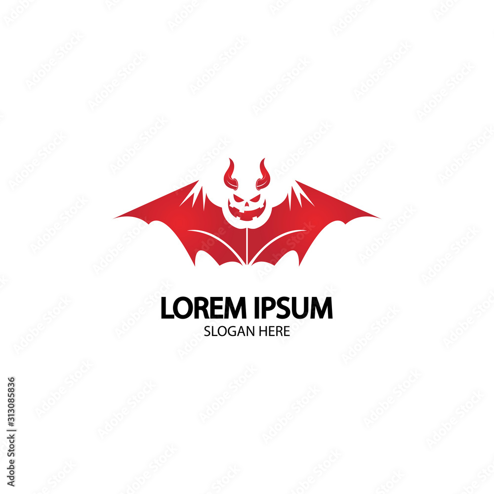 Devil logo vector icon template Devil logo vector icon template