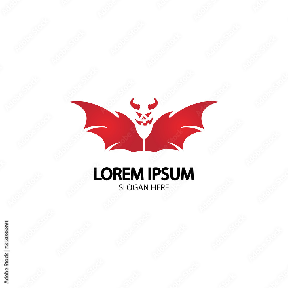 Devil logo vector icon template Devil logo vector icon template