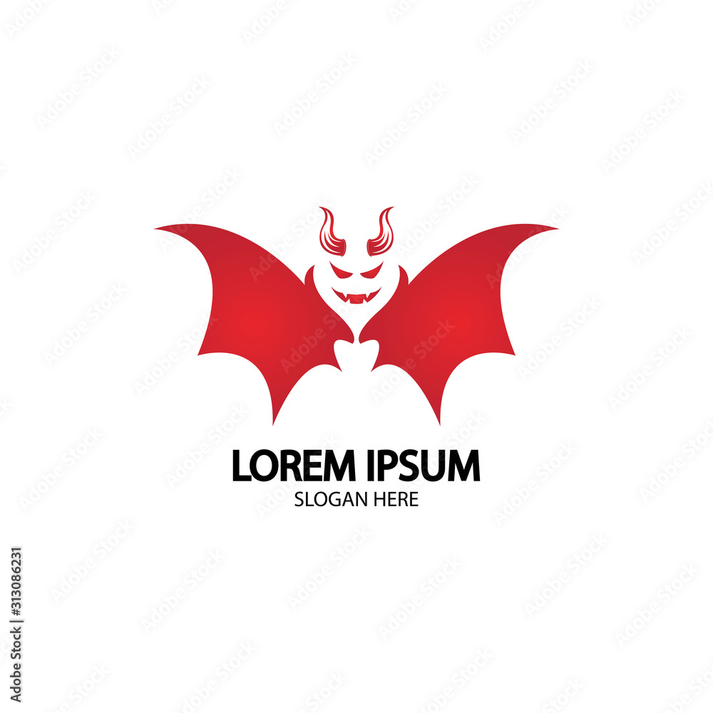 Devil logo vector icon template Devil logo vector icon template