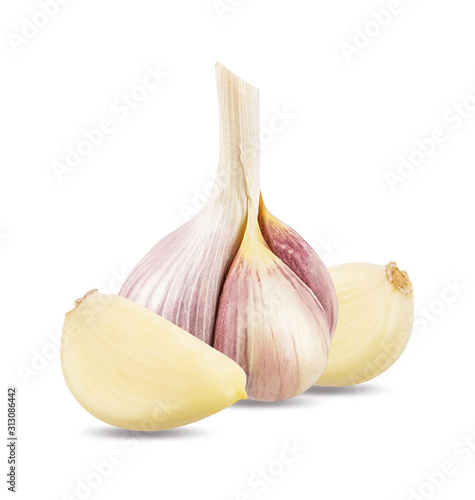 Garlic isolated on white background with clipping path © Alexander