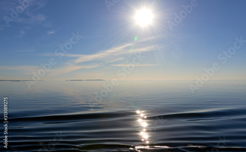 soft waving water in baltic sea