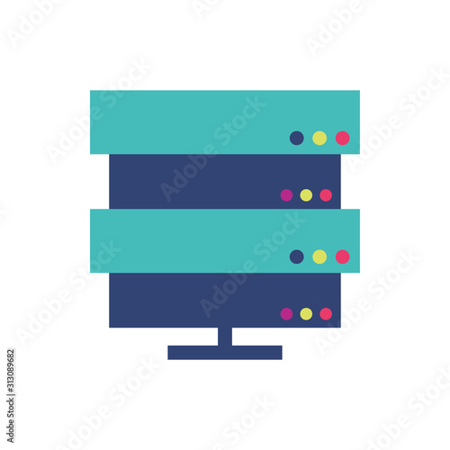Isolated web hosting vector design
