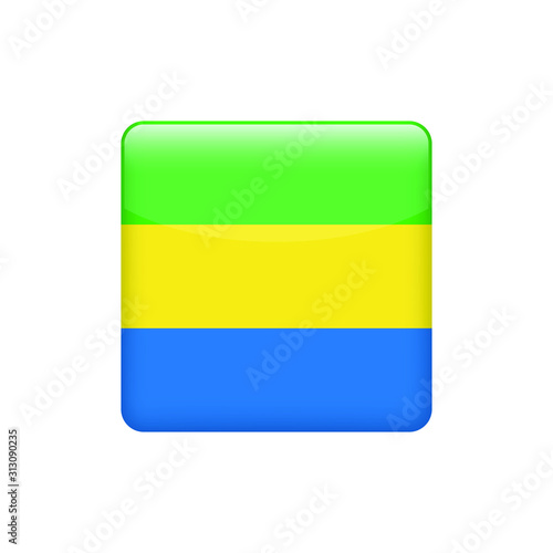 Free Download square  Gabon  flag. Simple vector. National flag of Gabon - GFXLoad