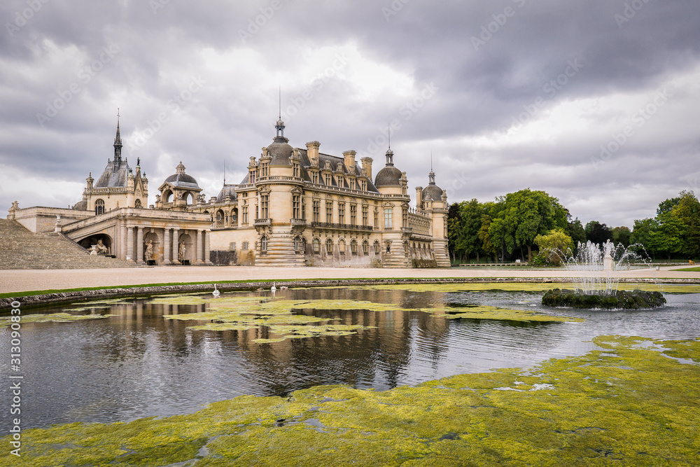Chantilly castle in France Europe