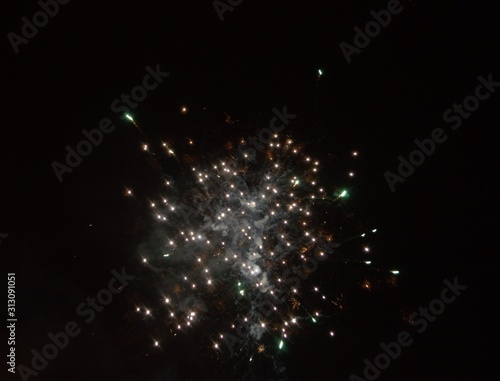  New Year's salute flies in the night sky