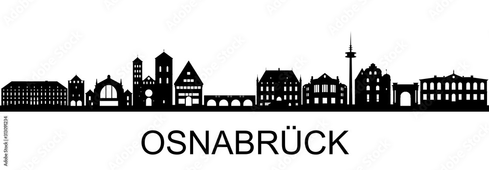 Obraz premium Osnabrück Skyline
