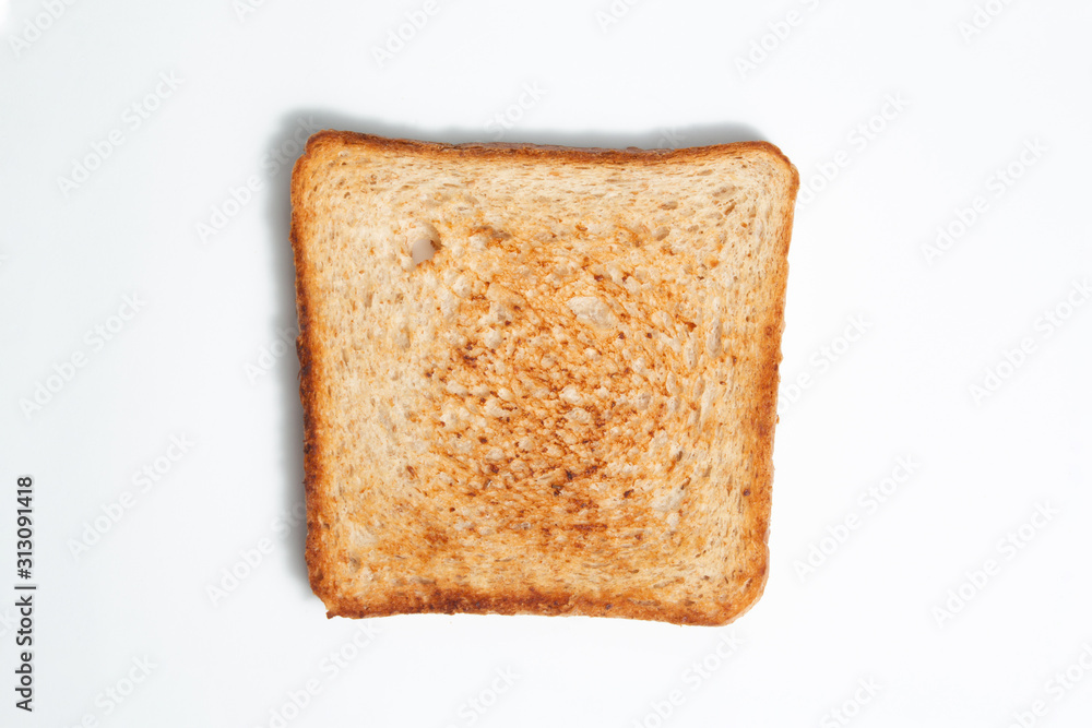 toasted bread slice of toast on a white background toasted bread slice of toast on a white background