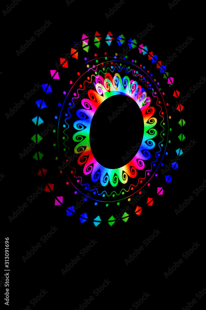 Making light illusion in the dark, perfect for disco, party and performance invites, also for music LPs' covers Making light illusion in the dark, perfect for disco, party and performance invites, also for music LPs' covers