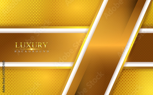 Luxury modern gold background. Realistic light effect on textured background.
