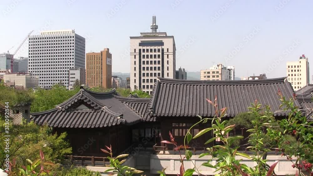 Traditional houses of Namsangol Hanok Village in Seoul, South Korea. Traditional houses of Namsangol Hanok Village in Seoul, South Korea.